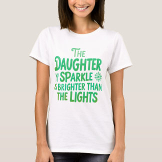 T-shirt Fille De Noël Étincelante Plus Brillante Que Lumiè