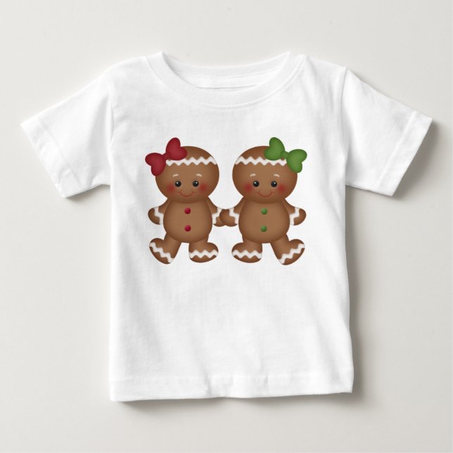 T-shirt fille de Noël Gingerbread (Devant)