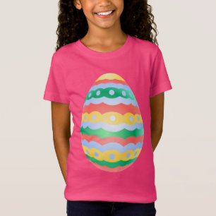 T-shirt fille de Pâques T-shirt enfant oeuf de Pâq