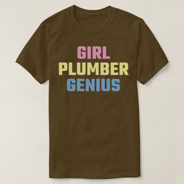 T-shirt fille de plombier (Design devant)