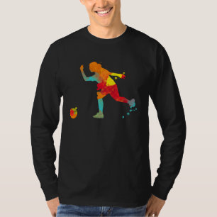 T-shirt Fille de quille de boule de quille de bowling Frap