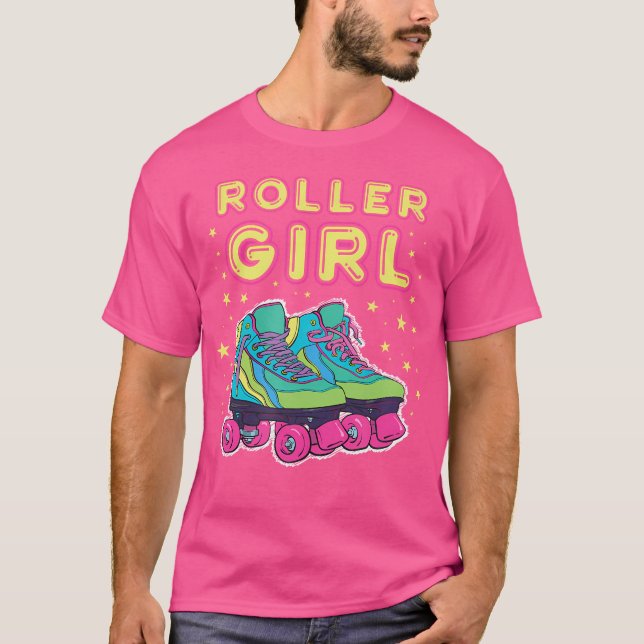 T-shirt Fille de Roller Disco Rollerskating (Devant)