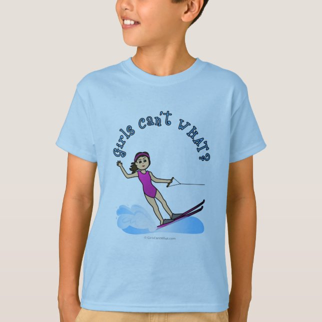 T-shirt Fille de Skier d'eau légère (Devant)