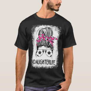 T-shirt Fille de soccer Vie Bleached Messy Bun Chaussette