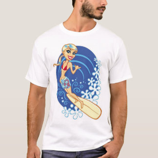 T-shirt Fille de surfer de la Californie