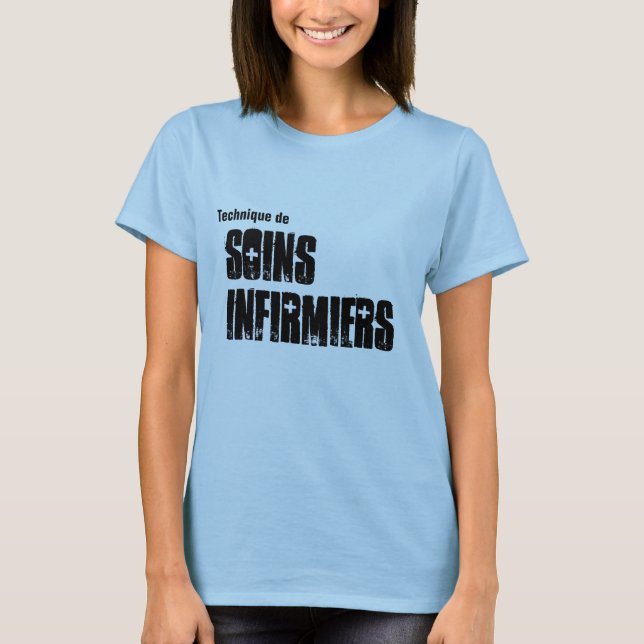 T-shirt Fille de Technique de Soins Infirmiers (Devant)