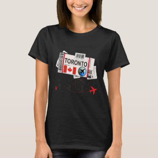 T-shirt Fille de Toronto Carte d'embarquement de Toronto