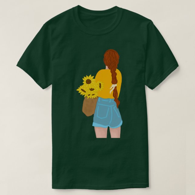 T-shirt Fille de tournesol (Design devant)