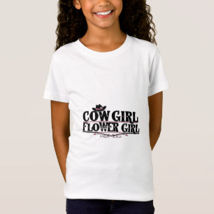 T-Shirt Fille de vache Flower Girl