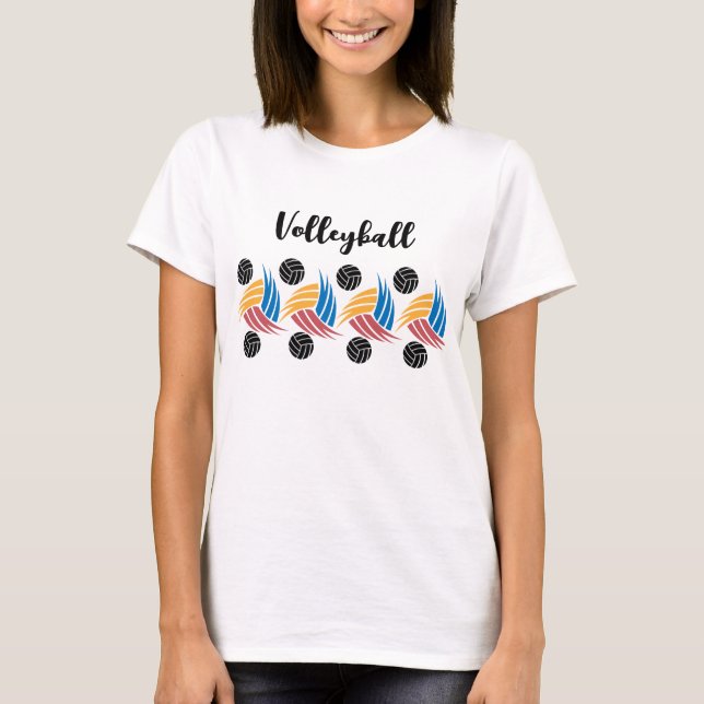 T-shirt Fille de volley-ball, cadeau de joueur de volley-b (Devant)