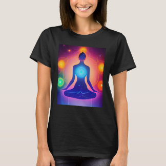 T-shirt Fille de yoga Femme Salutation du Soleil Méditatio