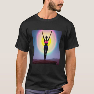 T-shirt Fille de yoga Femme Salutation du Soleil Méditatio