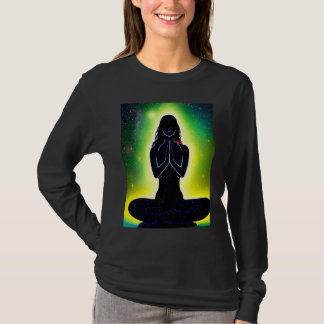 T-shirt Fille de yoga Femme Salutation du soleil Méditatio