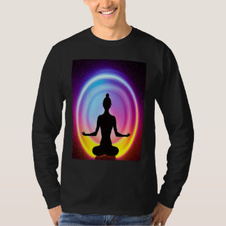 T-shirt Fille de yoga Femme Salutation du Soleil Méditatio