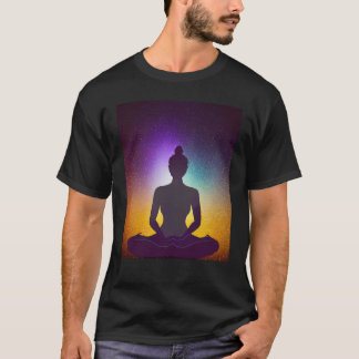 T-shirt Fille de yoga Femme Salutation du Soleil Méditatio
