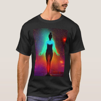 T-shirt Fille de yoga Femme Salutation du Soleil Méditatio