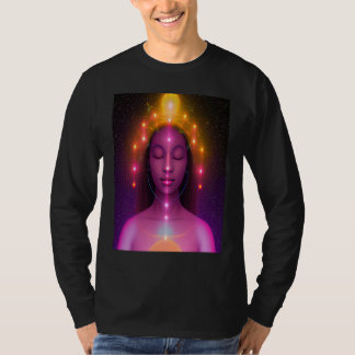 T-shirt Fille de yoga Salutation du soleil féminine Médita