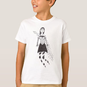 T-shirt Fille déplaisante de coeur