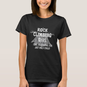 T-shirt Fille D'Escalade Rock Femme Juste Une Fille Normal