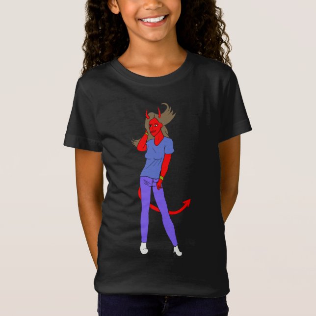T-Shirt fille diable   (Devant)