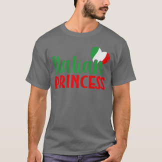 T-shirt Fille d'Italie Mignonne Italie Pays Maison Prince