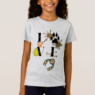 T-Shirt Fille "Dog Love"