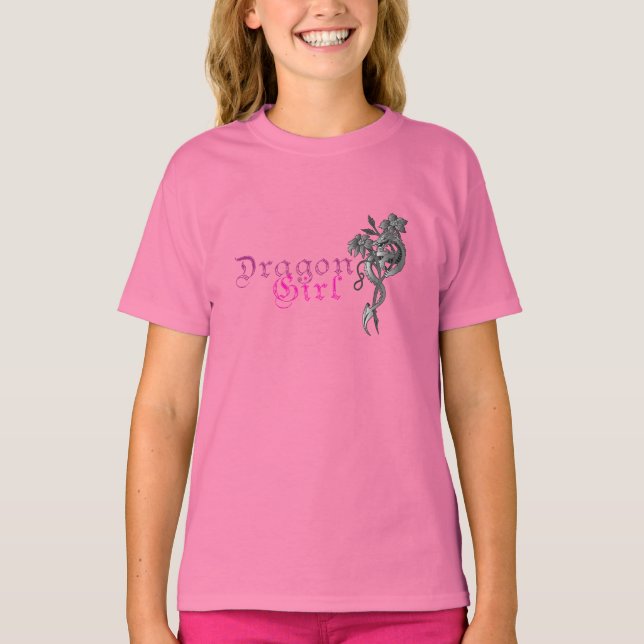 T-shirt fille dragon (Devant)