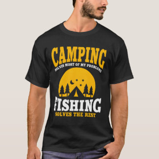 T-shirt Fille drôle de camping et de pêche