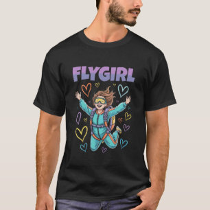 T-shirt Fille drôle de parachutisme Saut en parachute Drôl