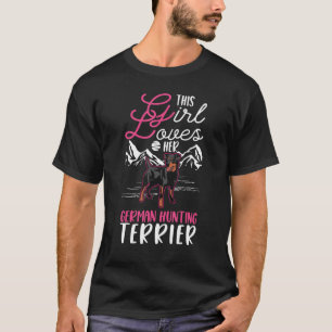 T-shirt Fille du chien de chasse allemand Jagdterrier alle