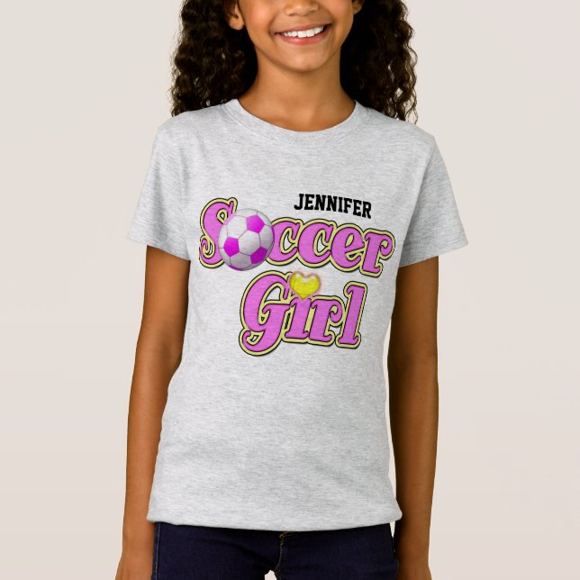 T-Shirt Fille du football (Devant)