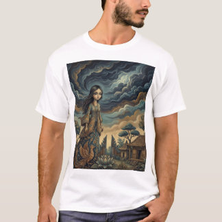 T-shirt Fille du Phénix Doré – Rêverie du Ciel de Lotus