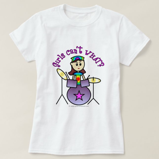 T-shirt Fille du tambour léger (Design devant)