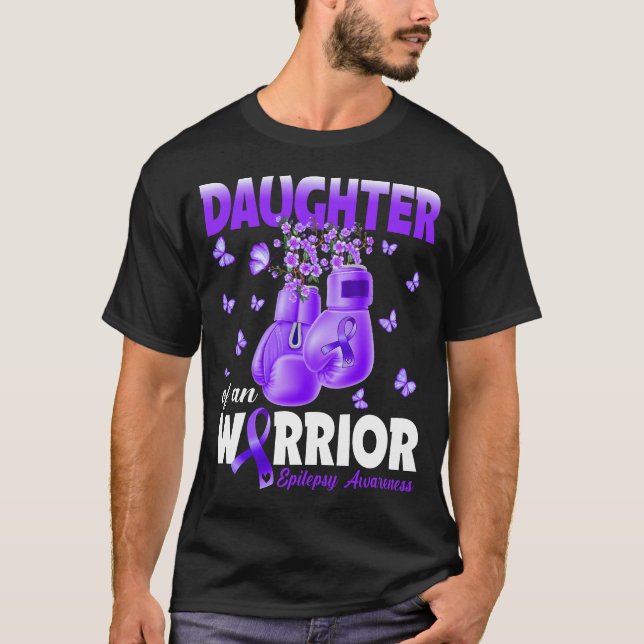 T-shirt Fille D'Un Guerrier Épilepsie De Sensibilisation B (Devant)