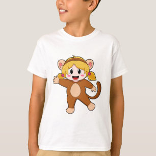 T-shirt Fille en costume comme singe