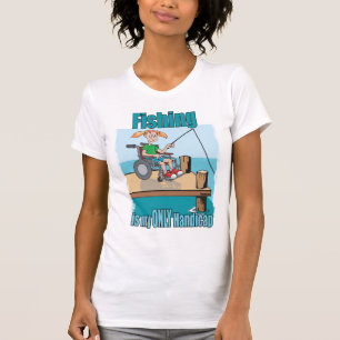 T-shirt Fille en fauteuil roulant Pêche