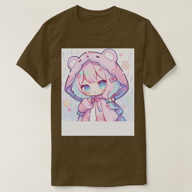 T-shirt fille en manteau de pluie (Design devant)