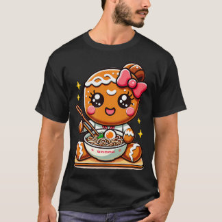 T-shirt Fille en pain d'épice de style Kawaii mignon mange