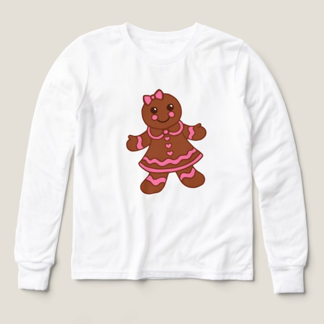 T-shirt fille en pain d'épices (Motif recto)
