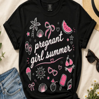 T-shirt Fille enceinte Été Annonce de grossesse Maman