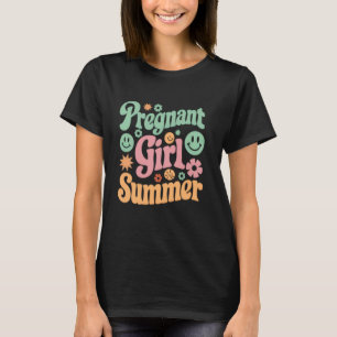 T-shirt Fille enceinte Faire-part bébé d'été Grossesse