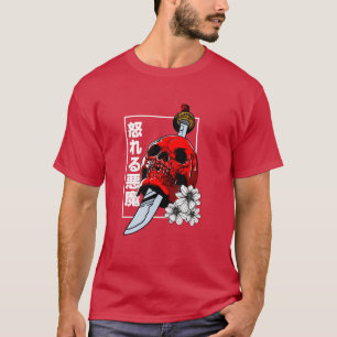 T-shirt fille esthétique Harajuku Vaporwave Démon Japonais
