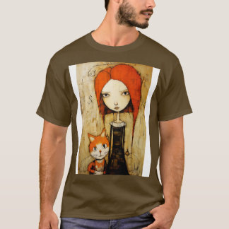 T-shirt Fille et chat 4