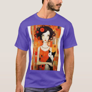 T-shirt Fille et chat 5