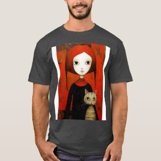 T-shirt Fille et chat 7