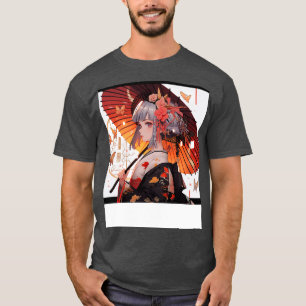 T-shirt Fille et parapluie