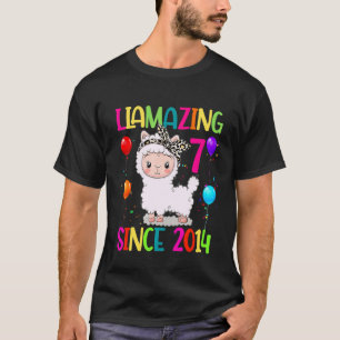 T-shirt Fille Étonnante 7 Ans 7ème Anniversaire Depuis 201