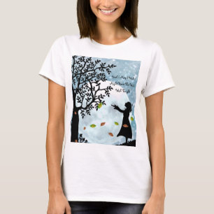 T-shirt Fille faisant un vœu à un arbre