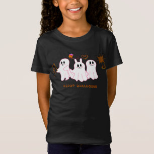 T-Shirt Fille   Fantômes Drôles Posant Pour Une Ph