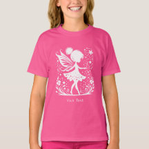 T-shirt fille fée fleurie